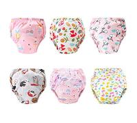 Hivia 6 Piezas Cubrepañal Bebe Niña, Braguitas Bebe Lavables Pantalón Pañal Lavable 4-5 años Cubre Pañales Bebe Niña|110