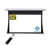 HiViLux TXN - Pantalla de proyector motorizada, ganancia 1,0, tela blanca profesional de pantalla de cine / 3D / 4K / UHD / estructura de aluminio / sin efecto brillante o puntos / sin telas ni fibra de vidrio