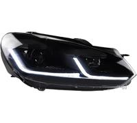 Hivvaor conjunto de luces delanteras Conjunto de faros delanteros para VW para Golf 6 MK6 2009-2012 Luces delanteras(Smoke)