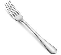HIWARE Juego de 24 tenedores de cubiertos de acero inoxidable de grado alimenticio, apto para lavavajillas, 8 pulgadas
