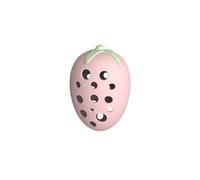 hiwhale Caja de almacenamiento de huevos de maquillaje en forma de fresa, Portátil soporte de esponja de silicona