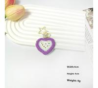hiwhale Encanto de moda del amor del helado del Rhinestone Handcrafted, llavero del colgante del bolso del Applique de la palmera del coco