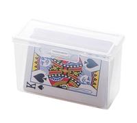 hiwhale Estuche para Naipes en Blanco, Caja Transparente para Guardar Naipes, Caja de plástico Transparente con Cierre a presión, Caja de Almacenamiento para Joyas a Prueba de Polvo