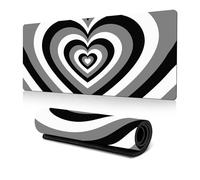 Hixingo 3D Amar Alfombrilla Ratón XXL/XL/L, Alfombrilla Rató, Alfombrilla Gaming con Bordes cosidos y Base Antideslizante, Mouse Pad para oficinas y hogares (700 * 300 * 3mm,Negro)