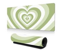 Hixingo 3D Amar Alfombrilla Ratón XXL/XL/L, Alfombrilla Rató, Alfombrilla Gaming con Bordes cosidos y Base Antideslizante, Mouse Pad para oficinas y hogares (900 * 400 * 3mm,Verde)