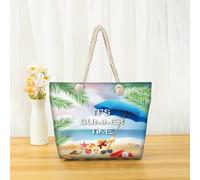 Hixingo 3D Bolsa Playa Grande XXL Mujer Hombre, Bolso Playa de Verano Plegable Ligero Shopper Tote Bag para Piscina Picnic Compras Viajes Vacaciones Uso Diario Sauna (35x12x34CM,Tropical 7)