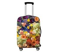 Hixingo 3D Cubierta de Equipaje, Elástico Funda Protectora de Equipaje Anti-Polvo Flor de Jardín Funda de Maleta Antiarañazos Luggage Cover para 18-32 Pulgadas (Multicolor,XL (30-32 Pulgadas))