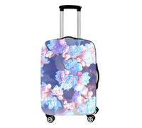 Hixingo 3D Cubierta de Equipaje, Elástico Funda Protectora de Equipaje Anti-Polvo Flor de Jardín Funda de Maleta Antiarañazos Luggage Cover para 18-32 Pulgadas (Azul,XL (30-32 Pulgadas))