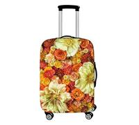 Hixingo 3D Cubierta de Equipaje, Elástico Funda Protectora de Equipaje Anti-Polvo Flor de Jardín Funda de Maleta Antiarañazos Luggage Cover para 18-32 Pulgadas (Retro,XL (30-32 Pulgadas))