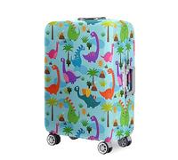Hixingo 3D Dinosaurio Cubierta de Equipaje, Elástico Funda Protectora de Equipaje Anti-Polvo Funda de Maleta Antiarañazos Luggage Cover para 18-32 Pulgadas (Árbol de Coco,18-20 Pulgadas)