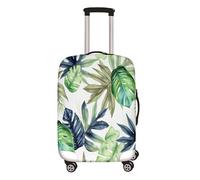 Hixingo 3D Flor Tropical Estampado Cubierta de Equipaje, Elástico Funda Protectora de Equipaje Anti-Polvo Funda de Maleta Antiarañazos Luggage Cover (Hoja Azul,M (22-24 Pulgadas))
