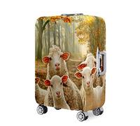 Hixingo 3D Oveja Cubierta de Equipaje, Elástico Funda Protectora de Equipaje Anti-Polvo Lavable Funda de Maleta Antiarañazos Luggage Cover para 18-32 Pulgadas (Otoño,M (22-24 Pulgadas))