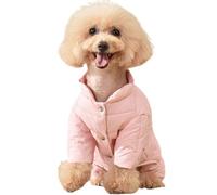Hixingo Abrigo con Patas para Perros, Chaqueta Cálida de Invierno para Perro Abrigo de Invierno para Perros Resistente al Viento para Clima Frío (XXL,Rosa)
