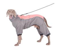 Hixingo Abrigo para Perros con Patas, Chaqueta Cálida de Invierno para Perro Abrigo de Invierno para Perros Resistente al Viento para Clima Frío (3XL,Rosa)