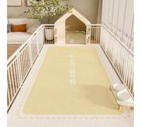 Hixingo Alfombra Comedero para Perro y Gato, PVC Alfombra Comedero Mascota Absorbente Grande Alfombrilla de Comida para Mascotas Antideslizante Tapete para Comer-3D (Huellas de Perro,80 * 120cm)