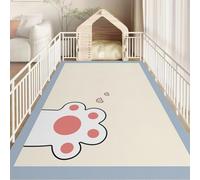 Hixingo Alfombra Comedero para Perro y Gato, PVC Alfombra Comedero Mascota Absorbente Grande Alfombrilla de Comida para Mascotas Antideslizante Tapete para Comer (Gato Rosa,40 * 60cm)