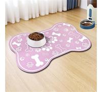 Hixingo Alfombra Comedero Perro y Gato, Alfombrilla de Comida para Mascotas, Alfombrilla Comedero Absorbente Tapete para Comer de Diatomeas Antideslizante - I-N (Rosa,30x40cm)