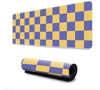 Hixingo Alfombrilla Ratón XXL, Tablero de Damas Alfombrilla Rató, Alfombrilla Gaming con Bordes cosidos y Base Antideslizante, Mouse Pad para oficinas hogares (700 * 300 * 3mm,Amarillo)