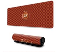 Hixingo Alfombrilla Ratón XXL, Tablero de Damas Alfombrilla Rató, Alfombrilla Gaming con Bordes cosidos y Base Antideslizante, Mouse Pad para oficinas hogares (700 * 300 * 3mm,Rojo)