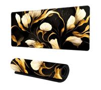 Hixingo Alfombrilla Ratón XXL/XL/L, Estampado Selva Tropical Alfombrilla Gaming, Mouse Pad con Bordes Cosidos y Base Antideslizante, Tapete Escritorio para Oficinas (Magnolia,1000x500x3mm)