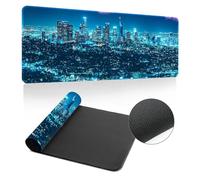 Hixingo Alfombrilla Ratón XXL/XL/L, Maravillas del Mundo Alfombrilla Rató Gaming, Alfombrilla con Bordes Cosidos, Mouse Pad con Base Antideslizante (600x300x3mm,Ciudad)