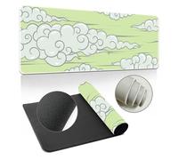 Hixingo Alfombrilla Ratón XXL/XL/L, Nubes de Estilo Japonés Alfombrilla Rató Gaming, Alfombrilla con Bordes Cosidos, Mouse Pad con Base Antideslizante (Amarillo,1000x500x3mm)