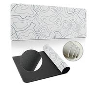 Hixingo Alfombrilla Ratón XXL/XL/L, Patrón de Línea Blanca Alfombrilla Rató Gaming, Alfombrilla con Bordes Cosidos, Mouse Pad con Base Antideslizante (Blanco 5,700x300x3mm)