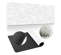 Hixingo Alfombrilla Ratón XXL/XL/L, Patrón de Línea Blanca Alfombrilla Rató Gaming, Alfombrilla con Bordes Cosidos, Mouse Pad con Base Antideslizante (Blanco 2,700x300x3mm)