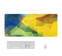 Hixingo Alfombrilla Ratón XXL/XL/L, Rombo Colorido Alfombrilla Rató, Alfombrilla Gaming con Bordes Cosidos y Base Antideslizante, Mouse Pad para Oficinas y Hogares (1000 * 500 * 3mm,Amarillo Verde)