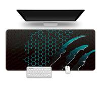 Hixingo Alfombrilla Ratón XXL/XL/L, Tótem de Garra Alfombrilla Rató, Alfombrilla Gaming con Bordes Cosidos y Base Antideslizante, Mouse Pad para Oficinas y Hogares (900x400x3mm,Verde)