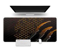 Hixingo Alfombrilla Ratón XXL/XL/L, Tótem de Garra Alfombrilla Rató, Alfombrilla Gaming con Bordes Cosidos y Base Antideslizante, Mouse Pad para Oficinas y Hogares (700x300x3mm,Naranja)