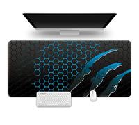 Hixingo Alfombrilla Ratón XXL/XL/L, Tótem de Garra Alfombrilla Rató, Alfombrilla Gaming con Bordes Cosidos y Base Antideslizante, Mouse Pad para Oficinas y Hogares (1200x600x3mm,Azul)