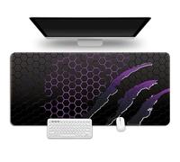 Hixingo Alfombrilla Ratón XXL/XL/L, Tótem de Garra Alfombrilla Rató, Alfombrilla Gaming con Bordes Cosidos y Base Antideslizante, Mouse Pad para Oficinas y Hogares (700x300x3mm,Púrpura)