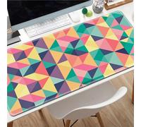 Hixingo Alfombrilla Ratón XXL/XL/L, Triangulo Abstracto Alfombrilla Rató, Alfombrilla Gaming con Bordes cosidos y Base Antideslizante, Mouse Pad para Oficinas y Hogares (800x300x3mm,Creatividad)