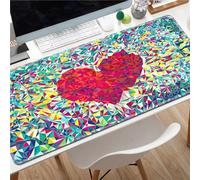 Hixingo Alfombrilla Ratón XXL/XL/L, Triangulo Abstracto Alfombrilla Rató, Alfombrilla Gaming con Bordes cosidos y Base Antideslizante, Mouse Pad para Oficinas y Hogares (900x400x3mm,amar)