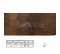 Hixingo Alfombrilla Ratón XXL/XL/L, Triángulo Colorido Alfombrilla Rató, Alfombrilla Gaming con Bordes Cosidos y Base Antideslizante, Mouse Pad para Oficinas y Hogares (700 * 300 * 3mm,Café)