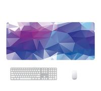 Hixingo Alfombrilla Ratón XXL/XL/L, Triángulo Colorido Alfombrilla Rató, Alfombrilla Gaming con Bordes Cosidos y Base Antideslizante, Mouse Pad para Oficinas y Hogares (1000 * 500 * 3mm,Azul púrpura)