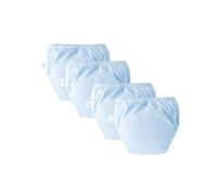 Hixingo Algodón Bragas de Aprendizaje, 4 Piezas de Pañales de Tela Calzones de Entrenamiento Reutilizables, Pañal de Aprendizaje para 1-6 Años Niños/Niñas (Azul Claro,L)