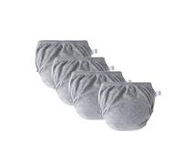 Hixingo Algodón Bragas de Aprendizaje, 4 Piezas de Pañales de Tela Calzones de Entrenamiento Reutilizables, Pañal de Aprendizaje para 1-6 Años Niños/Niñas (Gris,M)