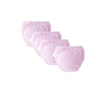Hixingo Algodón Bragas de Aprendizaje, 4 Piezas de Pañales de Tela Calzones de Entrenamiento Reutilizables, Pañal de Aprendizaje para 1-6 Años Niños/Niñas (Rosa Morado,S)
