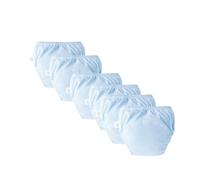 Hixingo Algodón Bragas de Aprendizaje, 6 Piezas de Pañales de Tela Calzones de Entrenamiento Reutilizables, Pañal de Aprendizaje para 1-6 Años Niños/Niñas (Azul Claro,S)