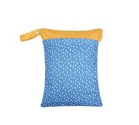 Hixingo Bolsa de Pañales Impermeable, Bolsa Impermeable de Tela con Cremallera Reutilizable Lavable Wet Bag Pañales 1/2/4 Pieza, Organizador para Ropa Sucia, Viaje (Azul,4 Piezas)