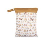 Hixingo Bolsa de Pañales Impermeable, Bolsa Impermeable de Tela con Cremallera Reutilizable Lavable Wet Bag Pañales 3/2/1 Pieza, Organizador para Carro de Bebe Toallitas (Luna,2pc)