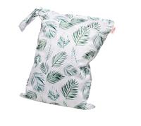 Hixingo Bolsa de Pañales Impermeable, Bolsa Impermeable de Tela con Cremallera Reutilizable Lavable Wet Bag Pañales 1/2/4 Pieza, Organizador para Ropa Sucia, Viaje (Hoja Verde B,4 Piezas)