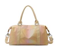 Hixingo Bolsa Deporte Grande para Mujer y Hombre, Bolsa de Viaje Plegable Equipaje de Mano Avion Cabina para Facturar, Viajes o Almacenamiento (Negro,49x17x25cm)