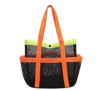 Hixingo Bolsa Playa Grande XXL Mujer Hombre, Bolso Playa de Verano Plegable Ligero Shopper Tote Bag para Piscina Picnic Compras Viajes Vacaciones Uso Diario Sauna (27 * 25 * 21CM,B03 Negro)