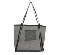 Hixingo Bolsa Playa Grande XXL Mujer Hombre, Bolso Playa de Verano Plegable Ligero Shopper Tote Bag para Piscina Picnic Compras Viajes Vacaciones Uso Diario Sauna (37 * 15 * 37CM,Negro)