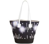 Hixingo Bolsa Playa Grande XXL Mujer Hombre, Bolso Playa de Verano Plegable Ligero Shopper Tote Bag para Piscina Picnic Compras Viajes Vacaciones Uso Diario Sauna (26 * 8 * 30CM,C07-negro)