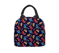 Hixingo Bolsa Termica Porta Alimentos para Mujer y Hombre, 4.5L Azul Bolsa Almuerzo Comida Trabajo Pequeña Portátil Térmica para Almuerzo, Oficina, Viaje, Pícnic o Colegio (Dinosaurio 4,21x11x20cm)