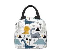 Hixingo Bolsa Termica Porta Alimentos para Mujer y Hombre, 4.5L Azul Bolsa Almuerzo Comida Trabajo Pequeña Portátil Térmica para Almuerzo, Oficina, Viaje, Pícnic o Colegio (Dinosaurio 8,21x11x20cm)